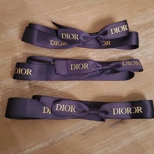 3x  New never used DIOR blue & gold ribbons Holiday  Dior gifting